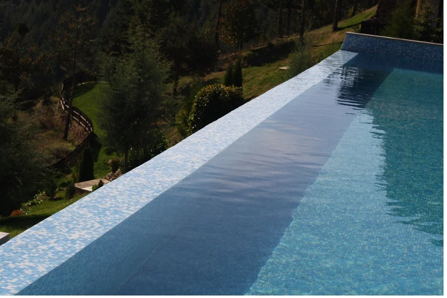 infinity edge pool Houston backyard